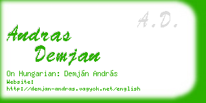 andras demjan business card