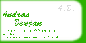 andras demjan business card